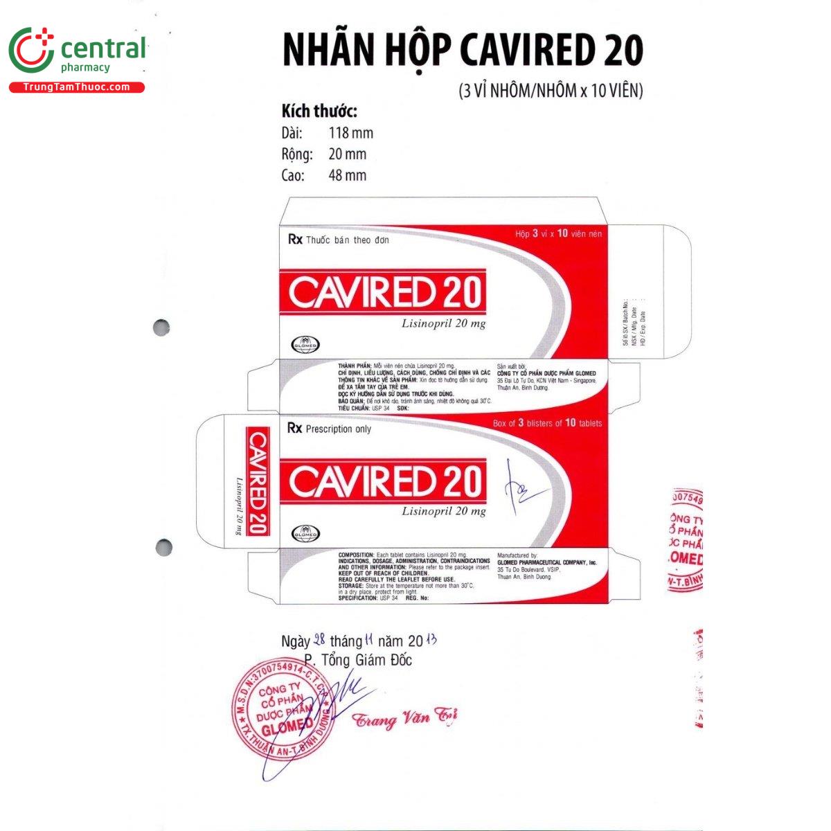 thuoc cavired 20 3 C1012 thuoc cavired 20 3 C1012