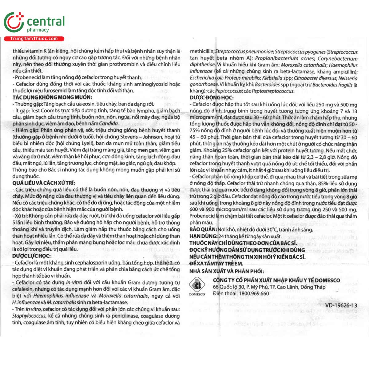 thuoc cefaclor 125mg domesco 10 A0061
