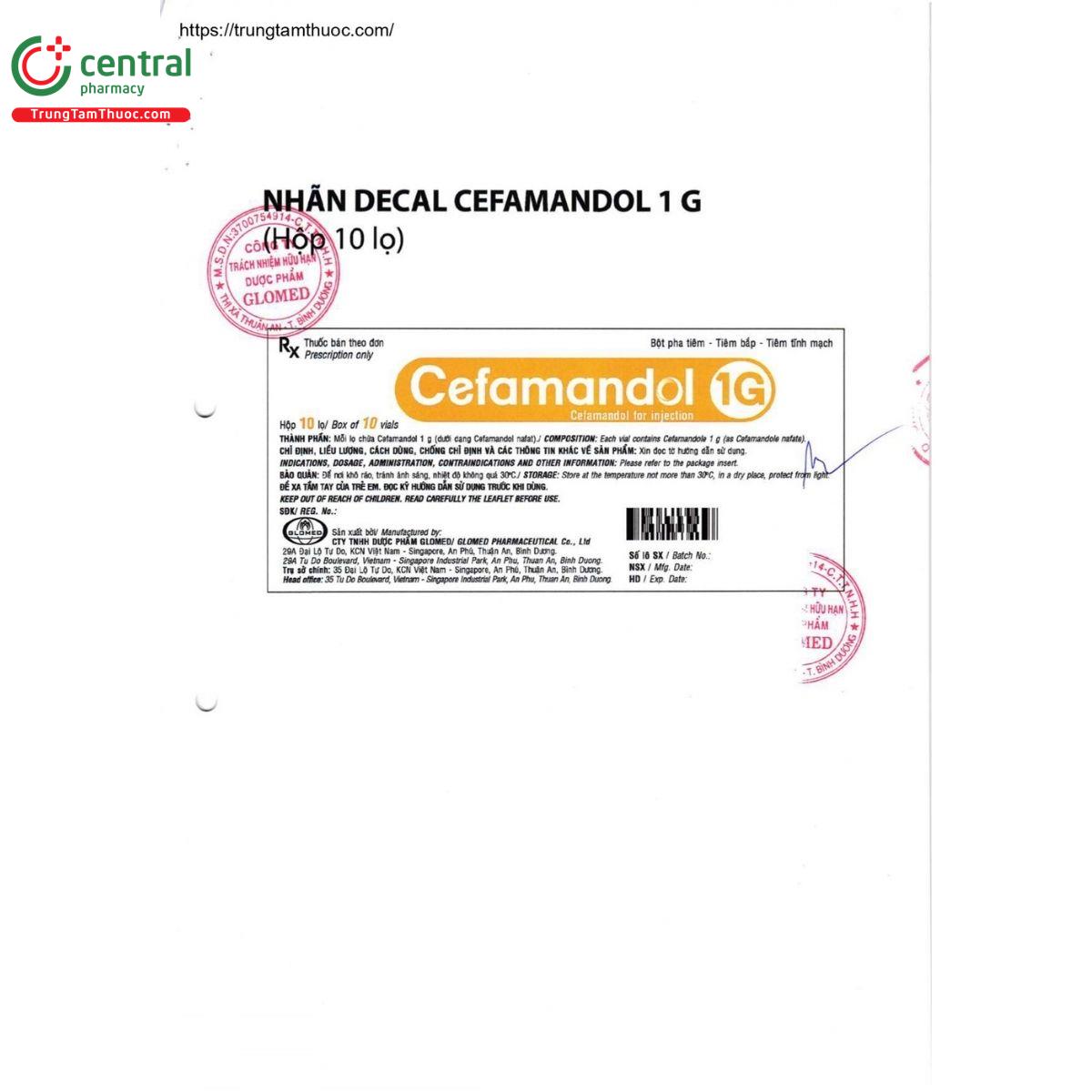 thuoc cefamandol 1g glomed 2 Q6675