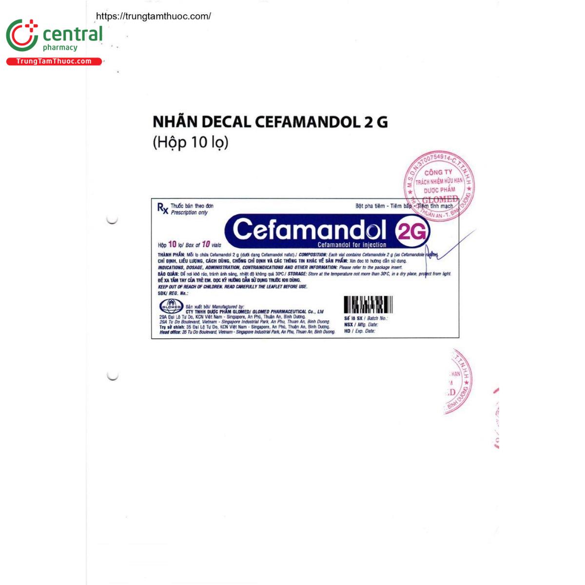 thuoc cefamandol 2g glomed 2 T8677