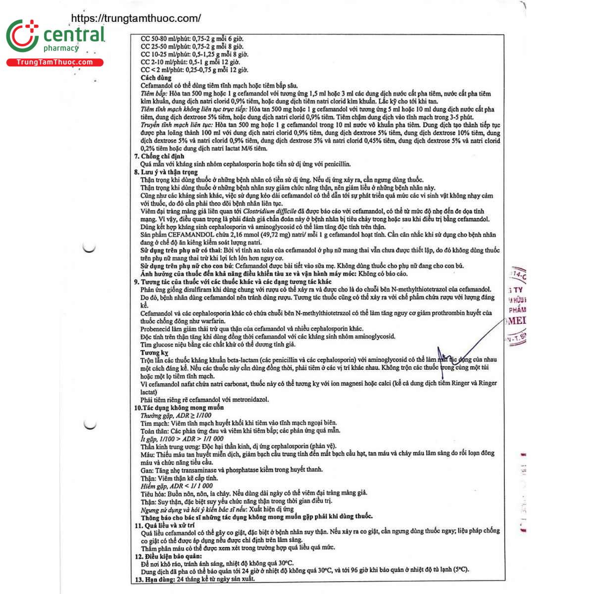 thuoc cefamandol 2g glomed 5 R7687