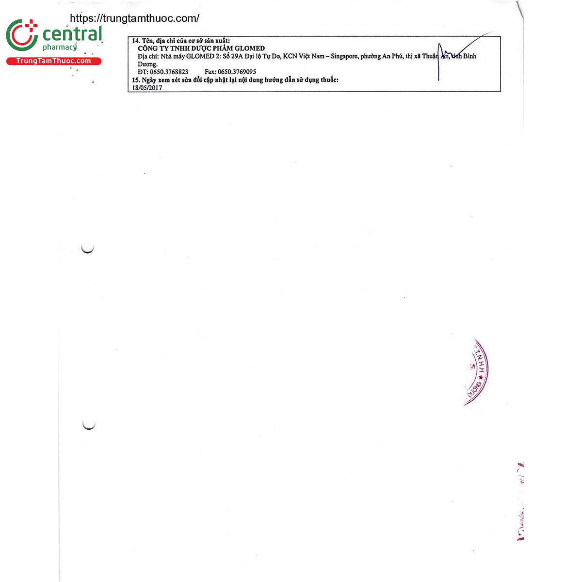 thuoc cefamandol 2g glomed 6 C1324