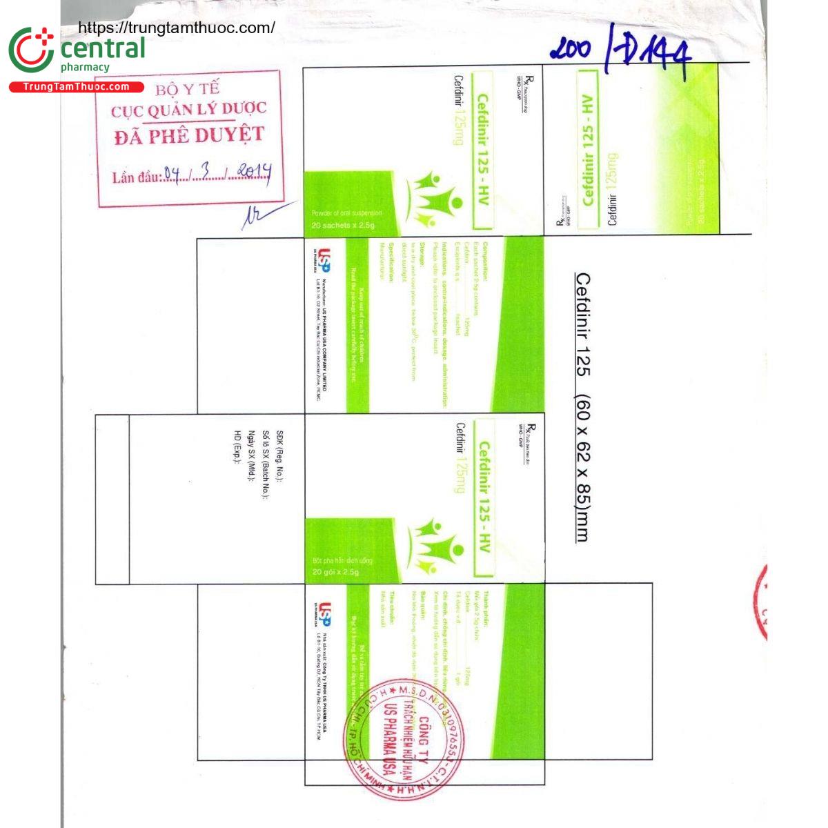 thuoc cefdinir 125 hv 2 U8301 thuoc cefdinir 125 hv 2 U8301