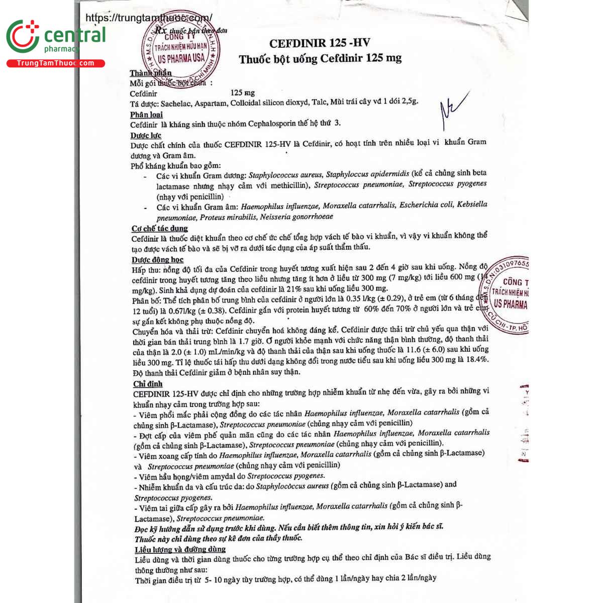 thuoc cefdinir 125 hv 4 B0564 thuoc cefdinir 125 hv 4 B0564
