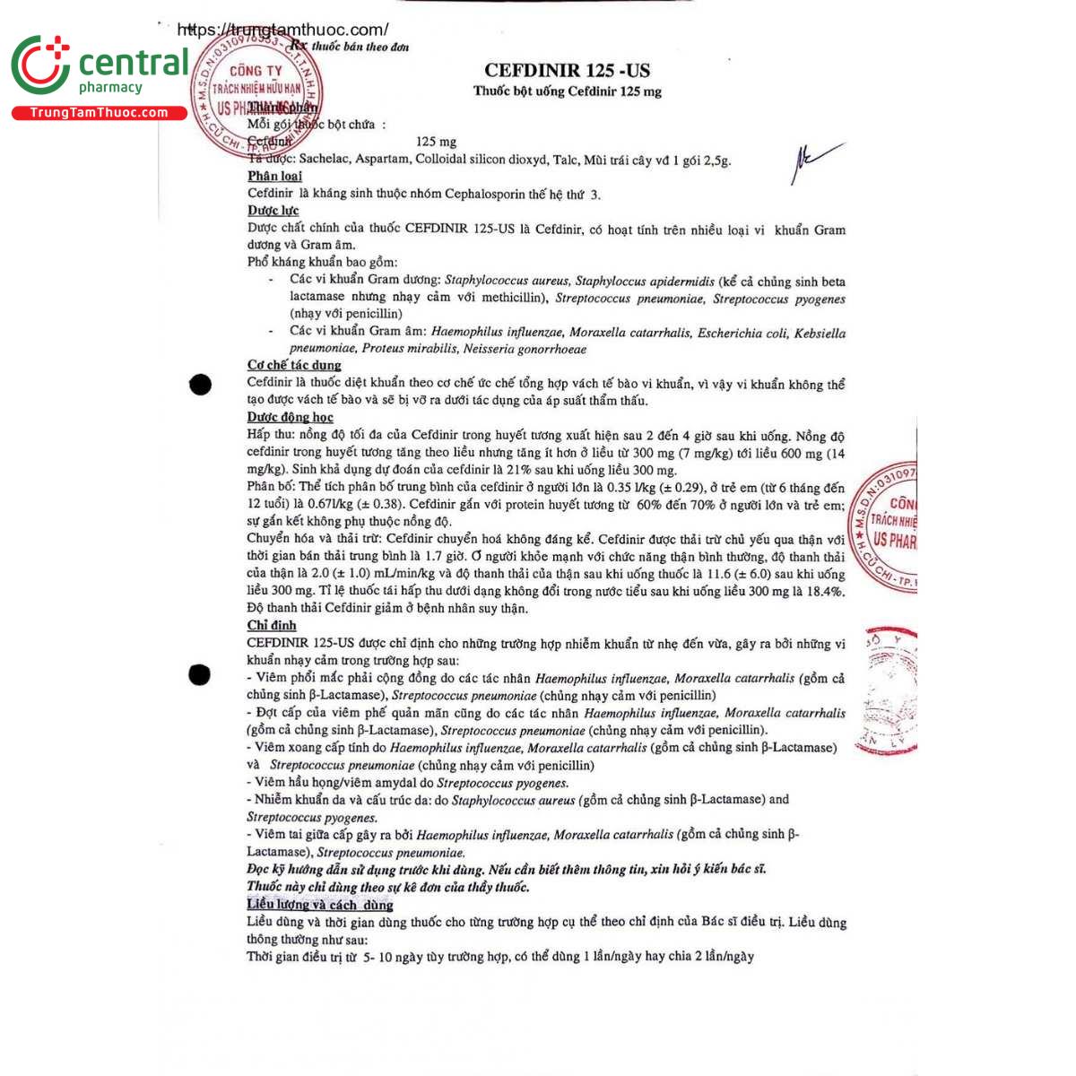 thuoc cefdinir 125 us 3 A0364 thuoc cefdinir 125 us 3 A0364