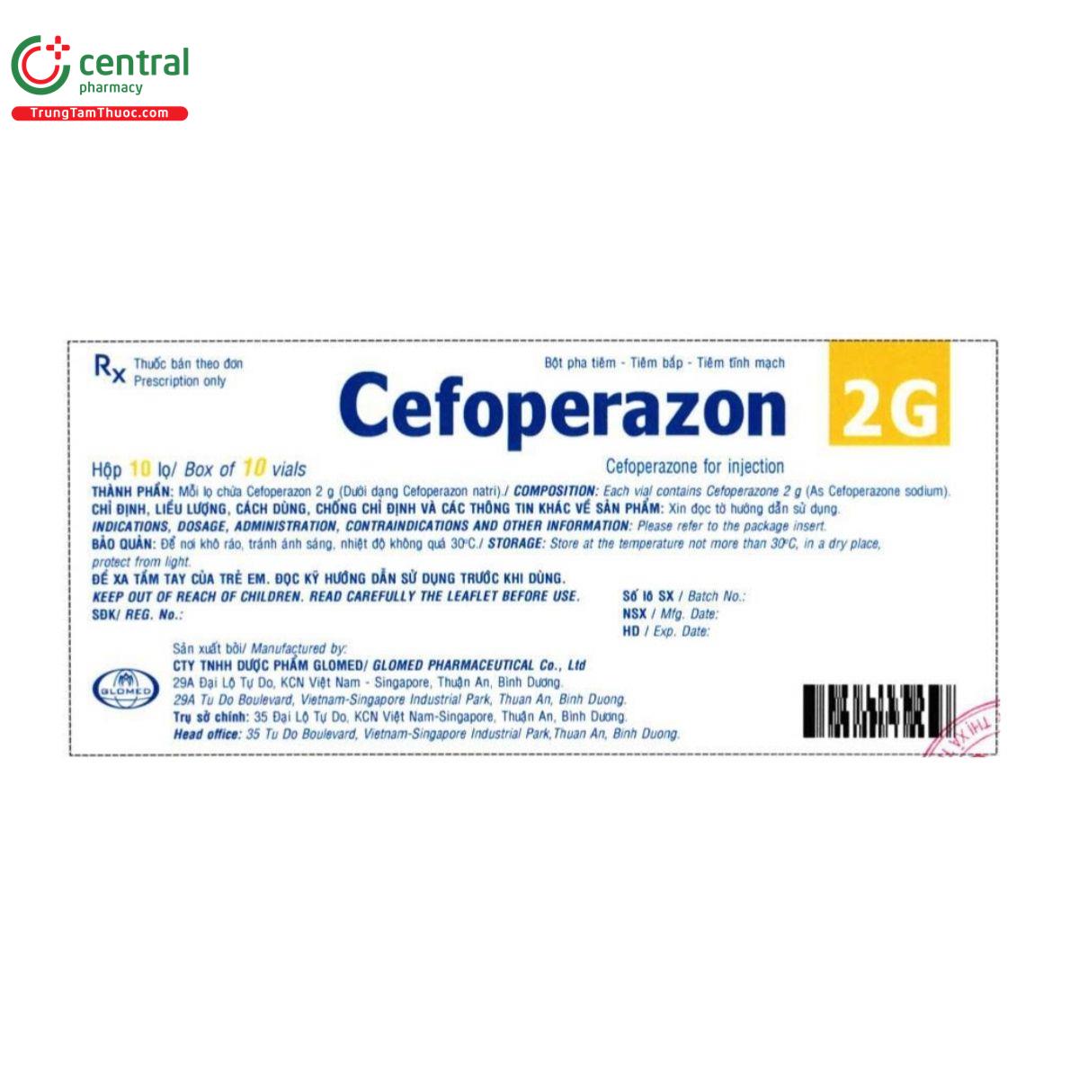 thuoc cefoperazon 2g glomed 1 Q6636 thuoc cefoperazon 2g glomed 1 Q6636