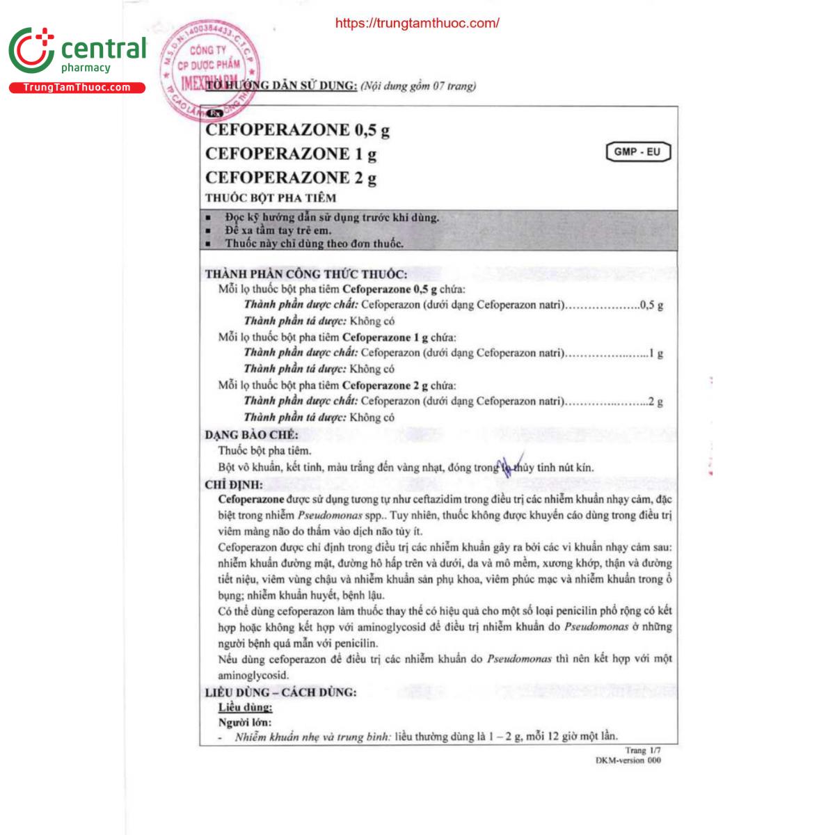 thuoc cefoperazone 05g imexpharm 3 M5261 thuoc cefoperazone 05g imexpharm 3 M5261