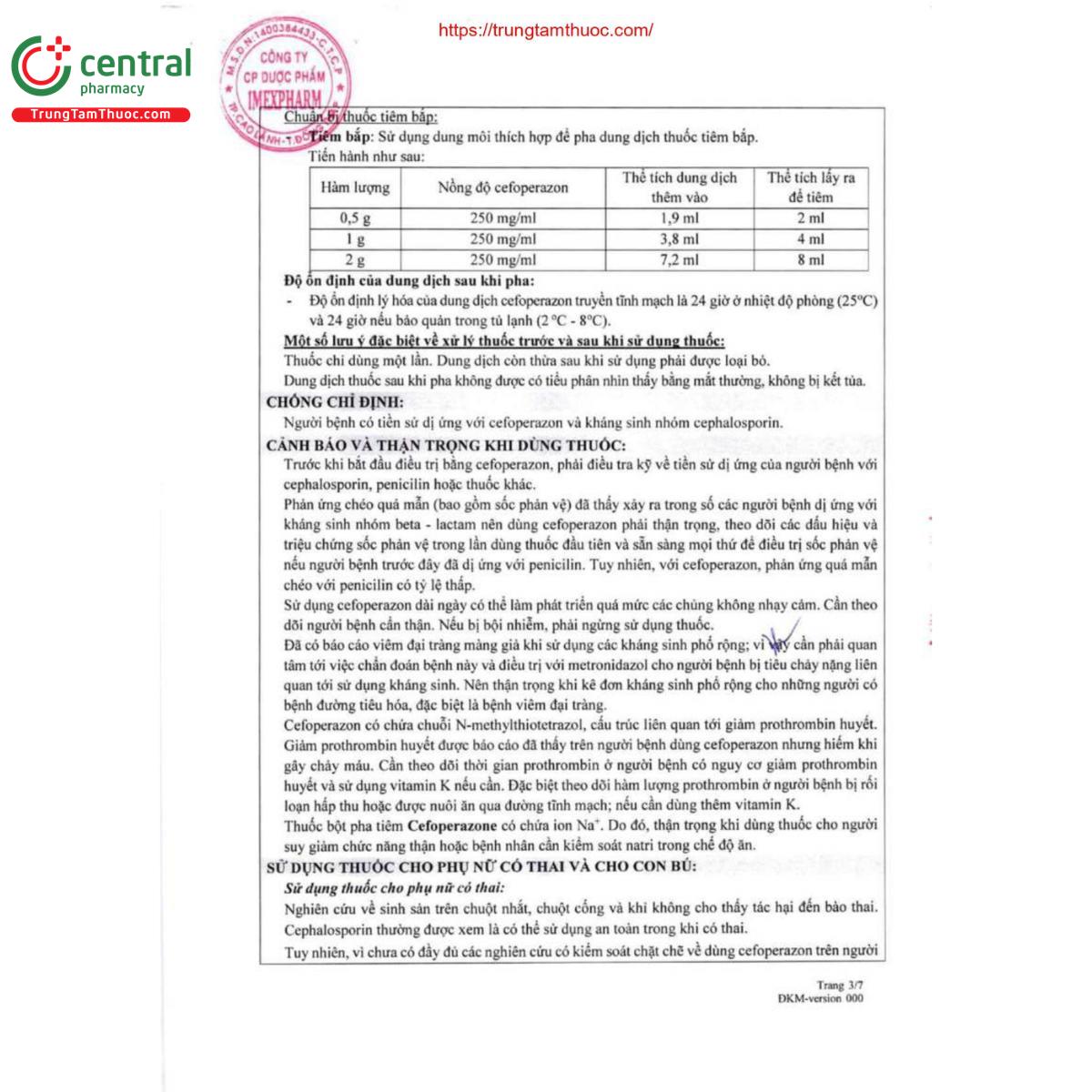 thuoc cefoperazone 05g imexpharm 5 S7820 thuoc cefoperazone 05g imexpharm 5 S7820