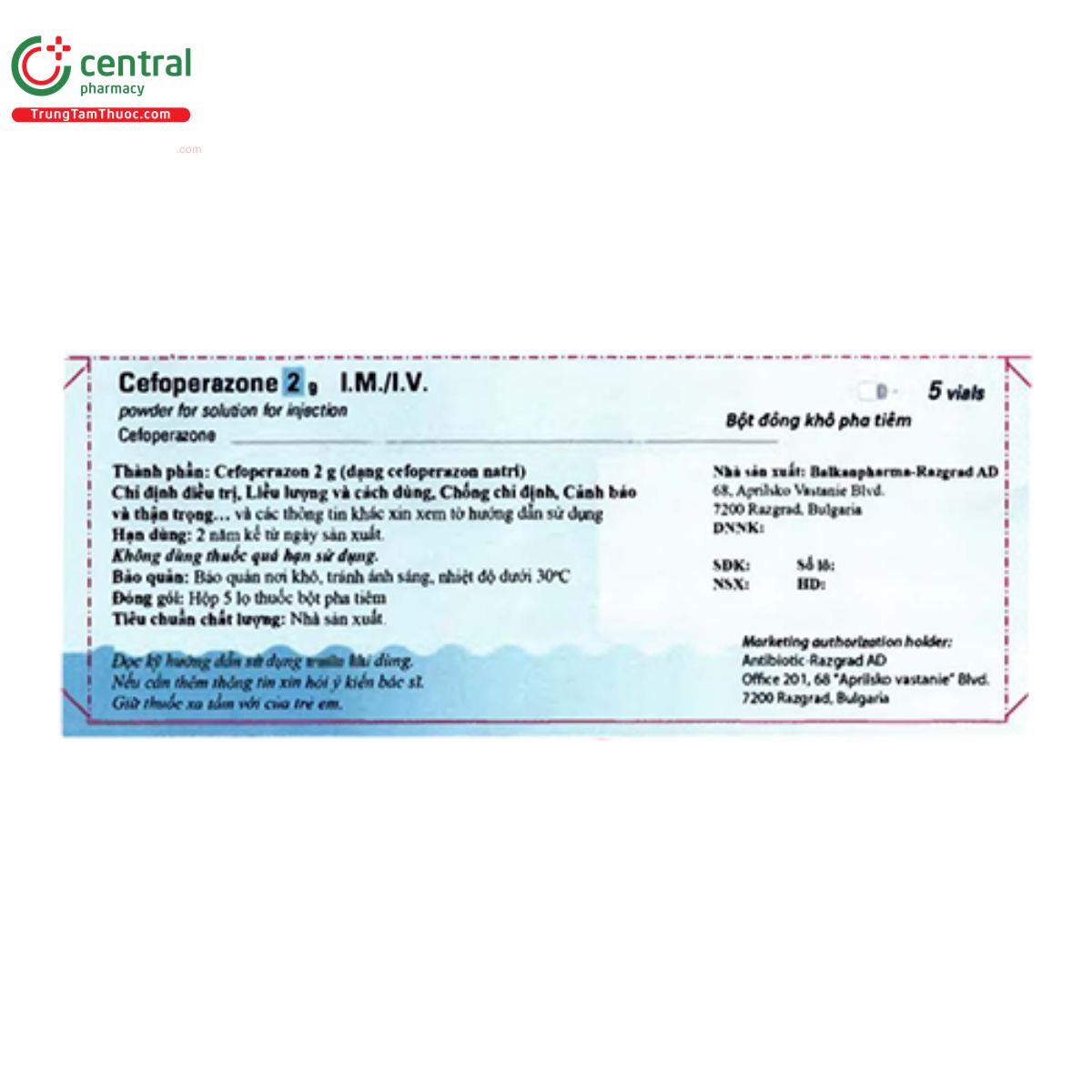 thuoc cefoperazone abr 2g 5 A0716