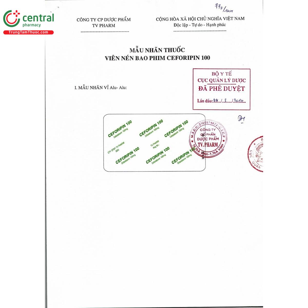 thuoc ceforipin 100 2 R6732 thuoc ceforipin 100 2 R6732