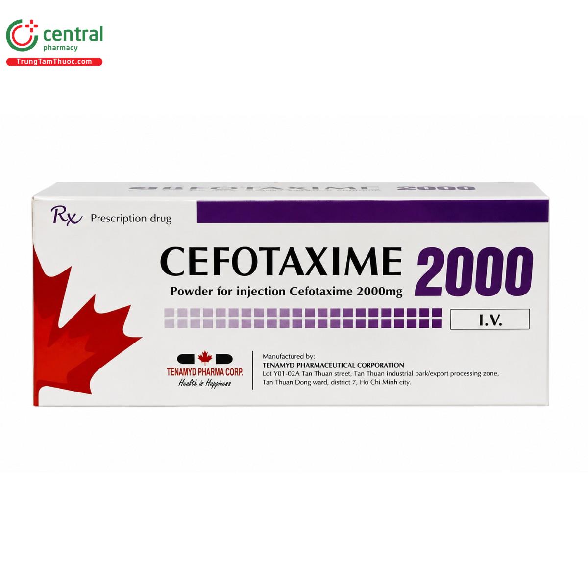 thuoc cefotaxime 2000mg duoc pham tenamyd 2 K4715