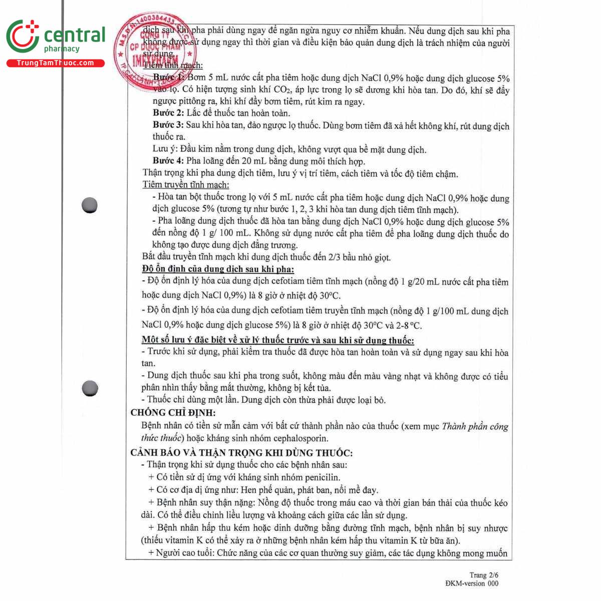 thuoc cefotiam 1g imexpharm 7 K4605 thuoc cefotiam 1g imexpharm 7 K4605