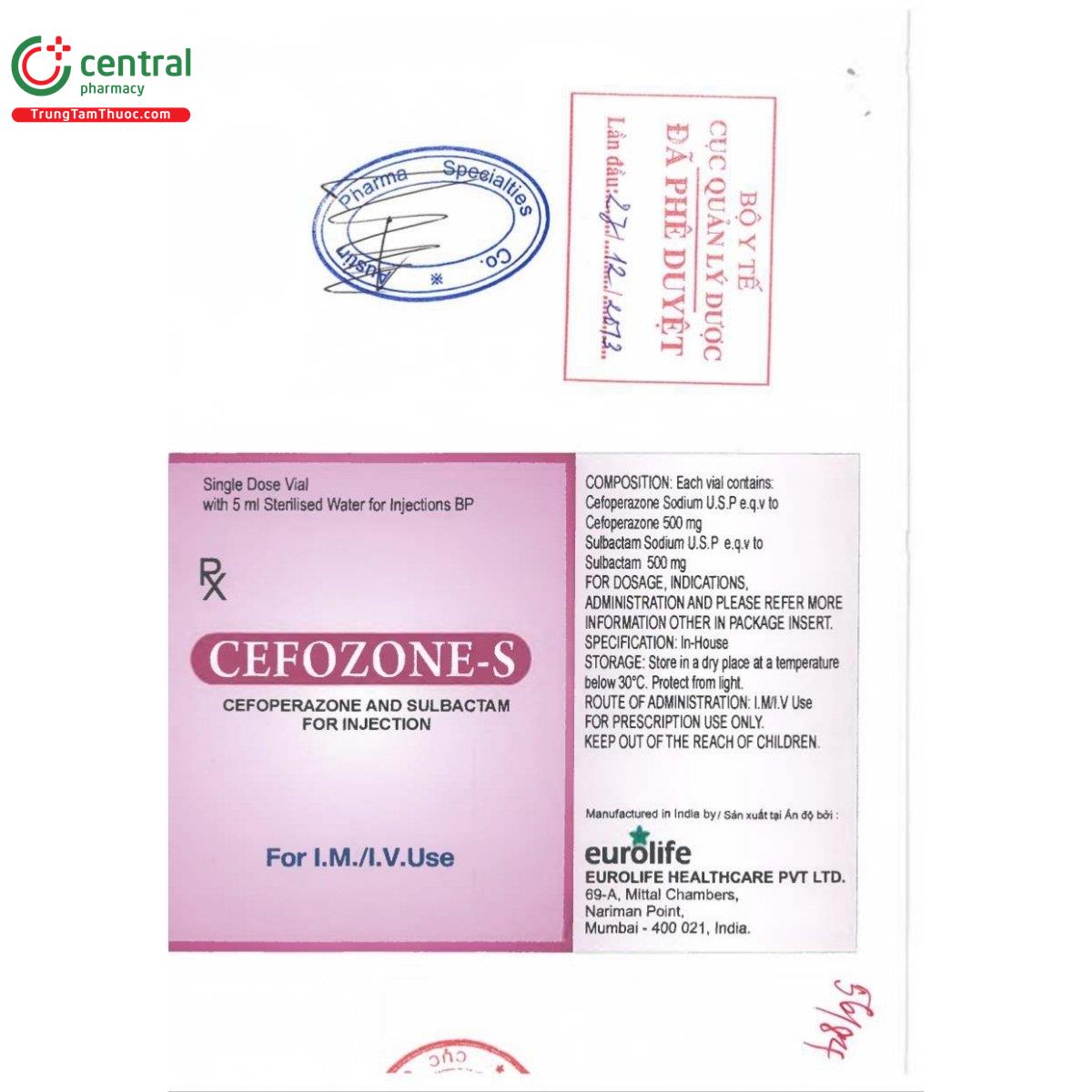thuoc cefozone s 3 T8183 thuoc cefozone s 3 T8183