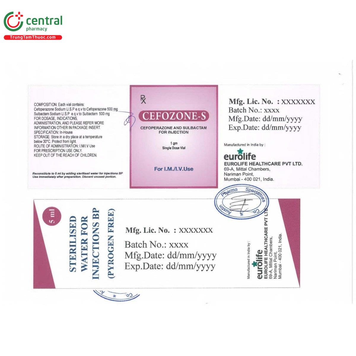 thuoc cefozone s 4 S7115 thuoc cefozone s 4 S7115