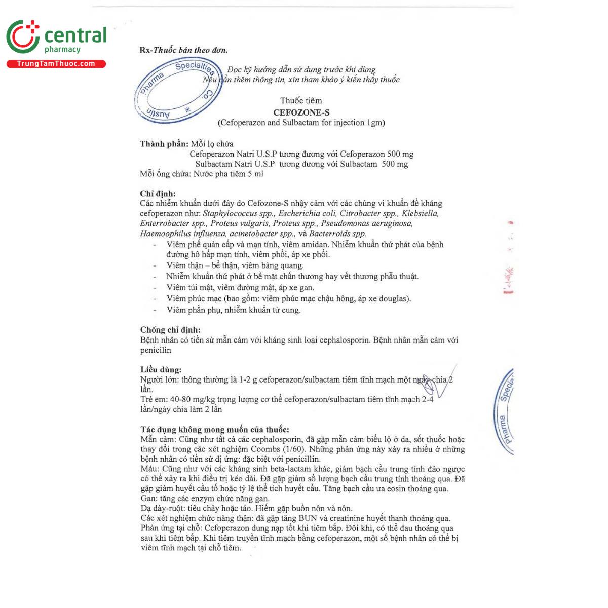thuoc cefozone s 5 D1742 thuoc cefozone s 5 D1742