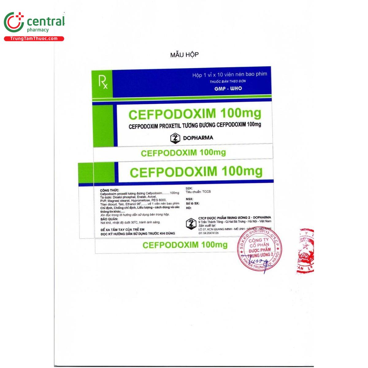 thuoc cefpodoxim 100mg dopharma 4 C0481 thuoc cefpodoxim 100mg dopharma 4 C0481