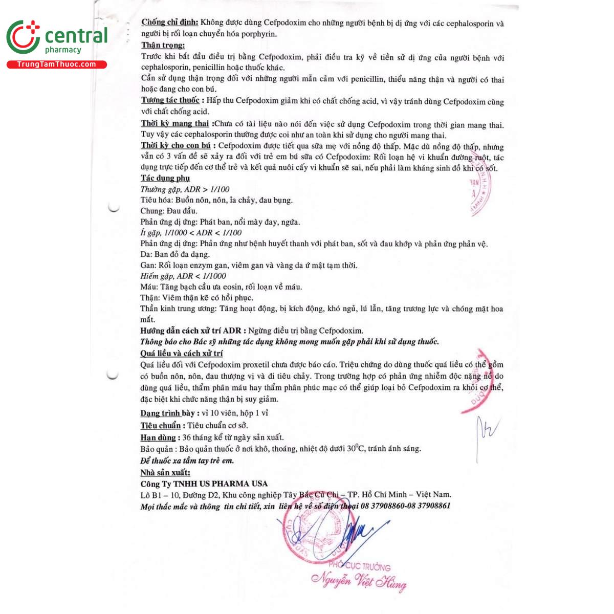 thuoc cefpodoxim 200 us 6 C0476 thuoc cefpodoxim 200 us 6 C0476