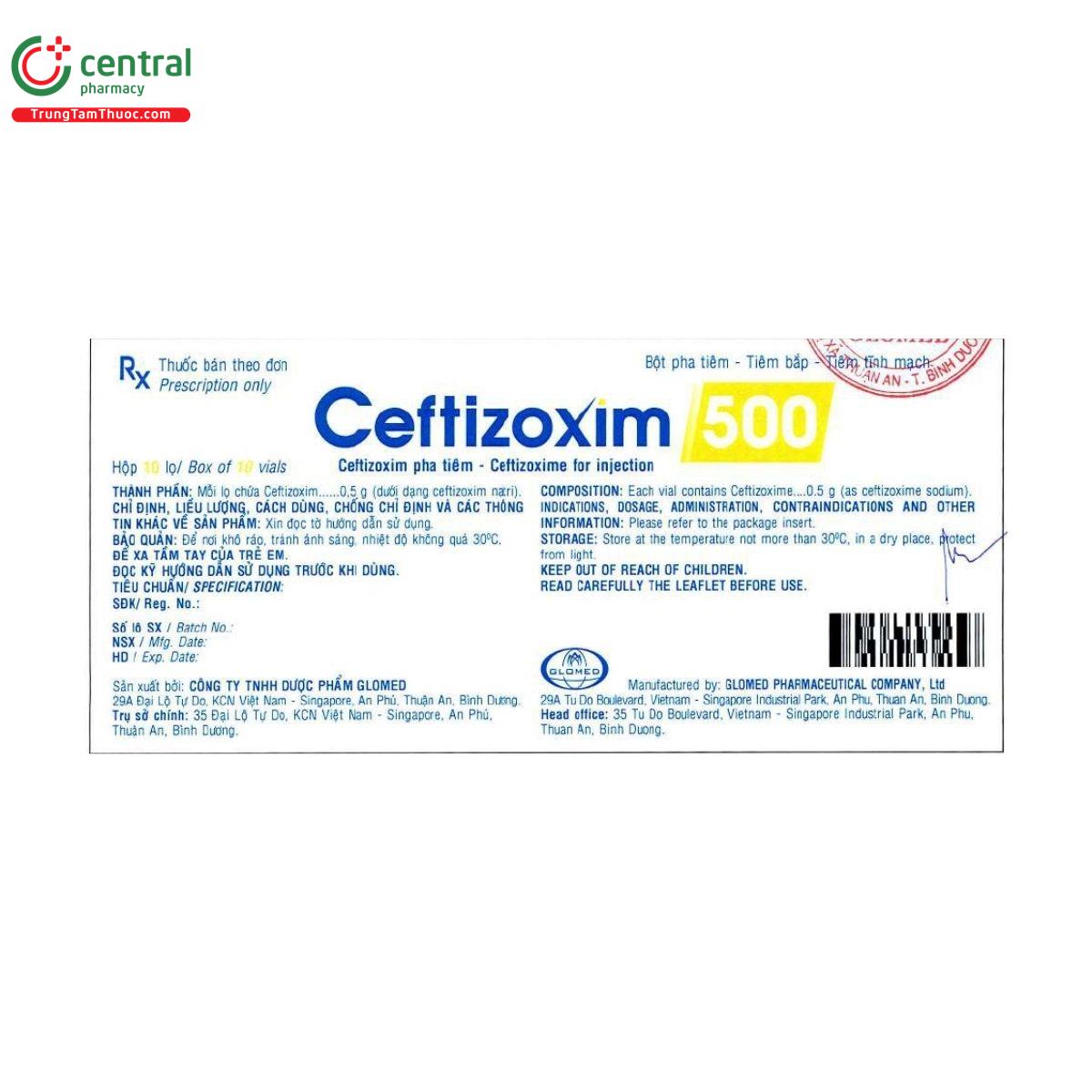 thuoc ceftizoxim 500mg glomed 1 F2546 thuoc ceftizoxim 500mg glomed 1 F2546
