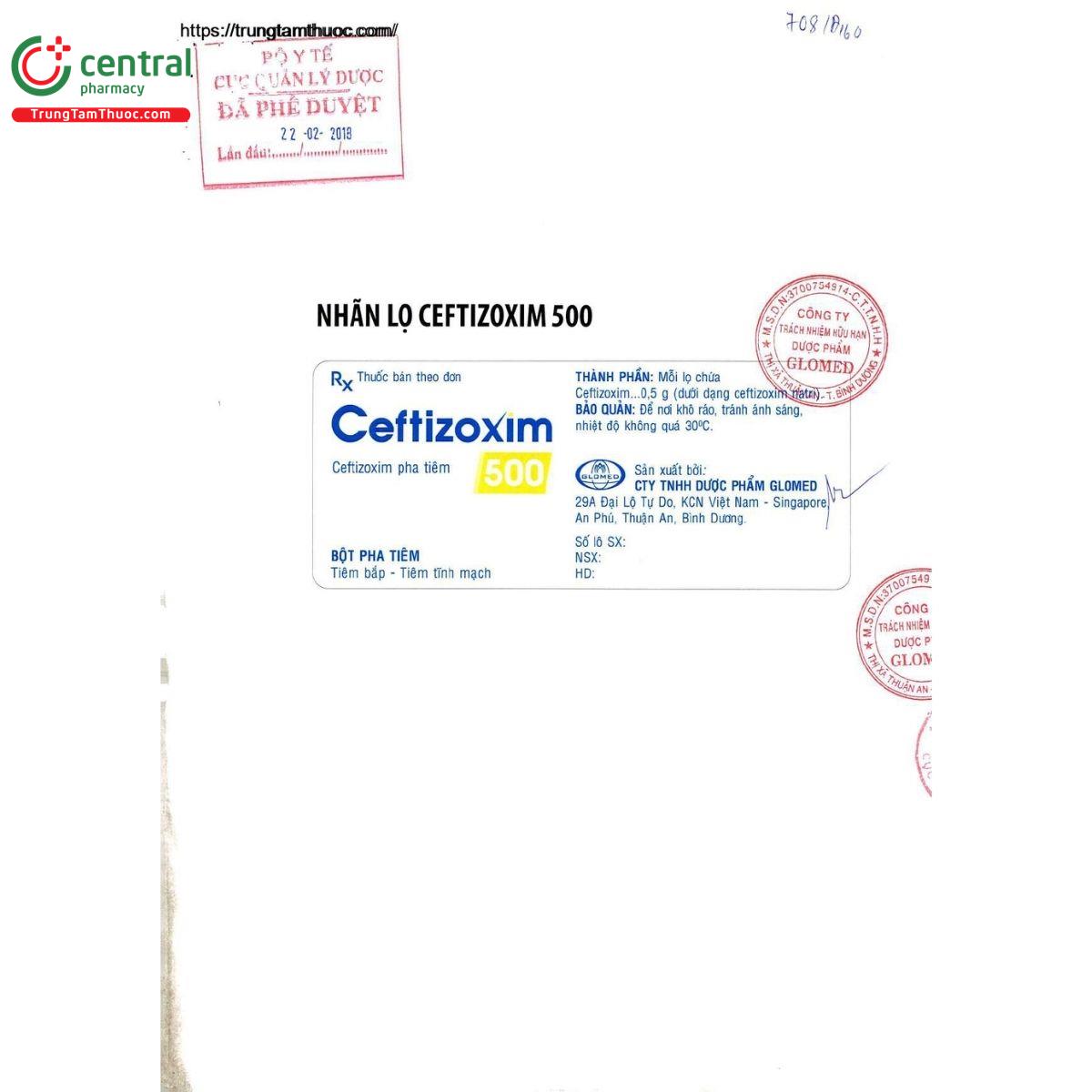 thuoc ceftizoxim 500mg glomed 3 A0467 thuoc ceftizoxim 500mg glomed 3 A0467