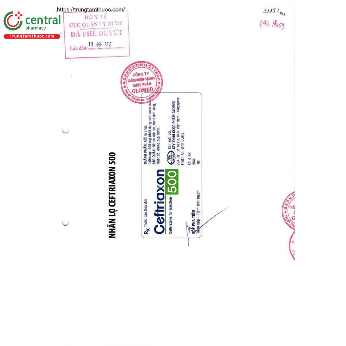 thuoc ceftriaxon 500mg glomed 3 K4141 thuoc ceftriaxon 500mg glomed 3 K4141