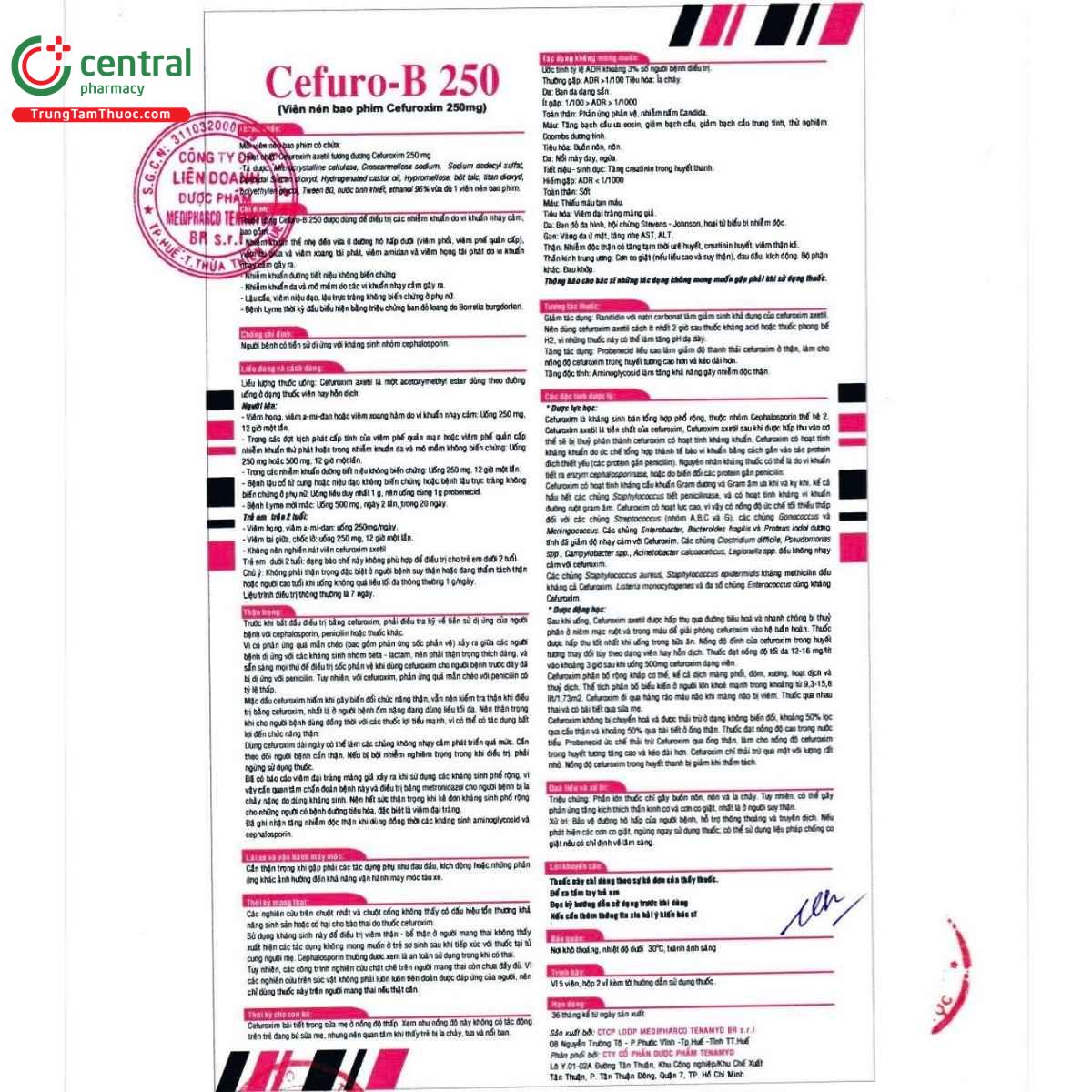 thuoc cefuro b 250mg 2 K4415 thuoc cefuro b 250mg 2 K4415