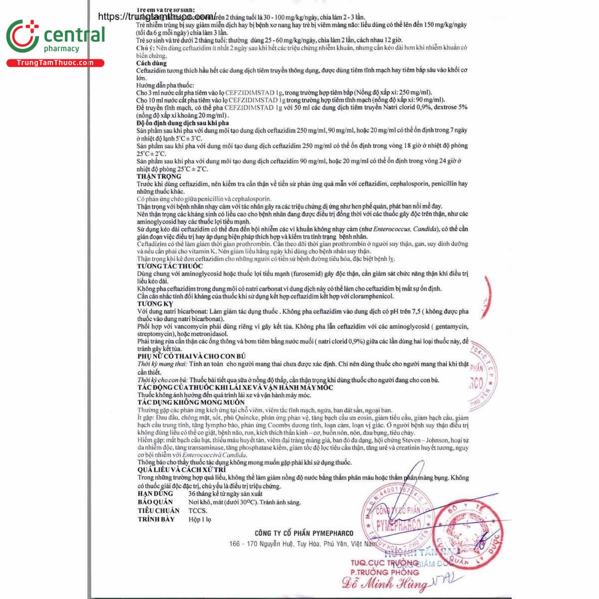 thuoc cefzidimstad 1g 5 H3546 thuoc cefzidimstad 1g 5 H3546