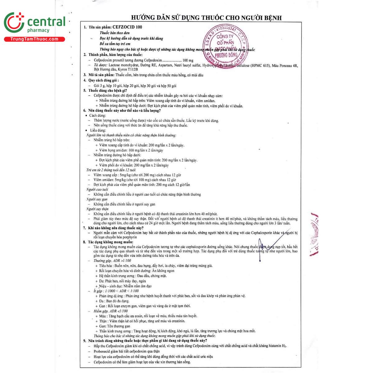 thuoc cefzocid 100 7 U8322 thuoc cefzocid 100 7 U8322