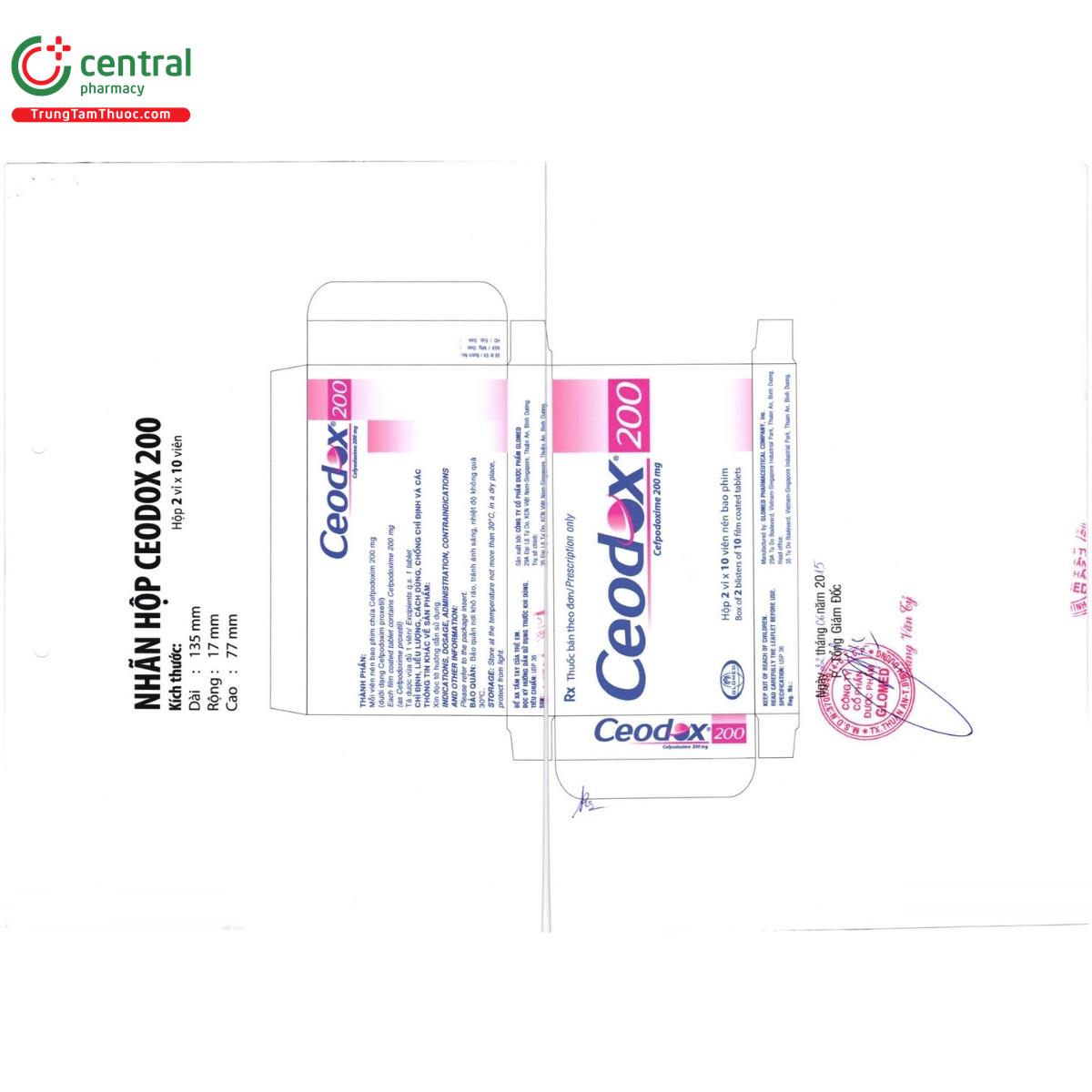 thuoc ceodox 200 3 U8500 thuoc ceodox 200 3 U8500