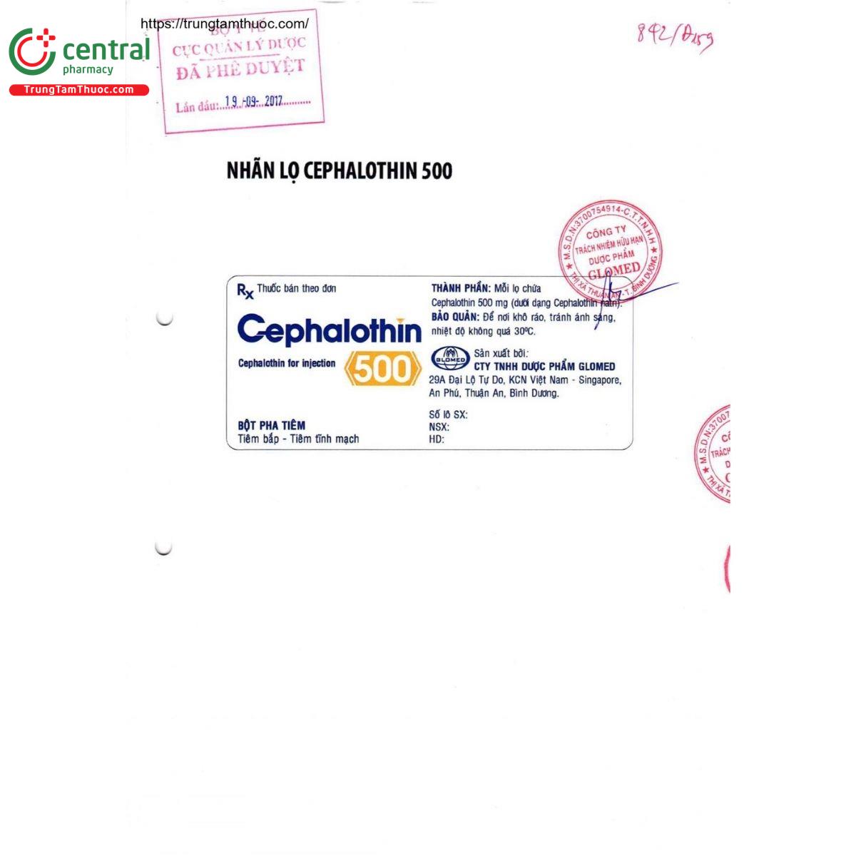 thuoc cephalothin 500mg glomed 3 N5086 thuoc cephalothin 500mg glomed 3 N5086