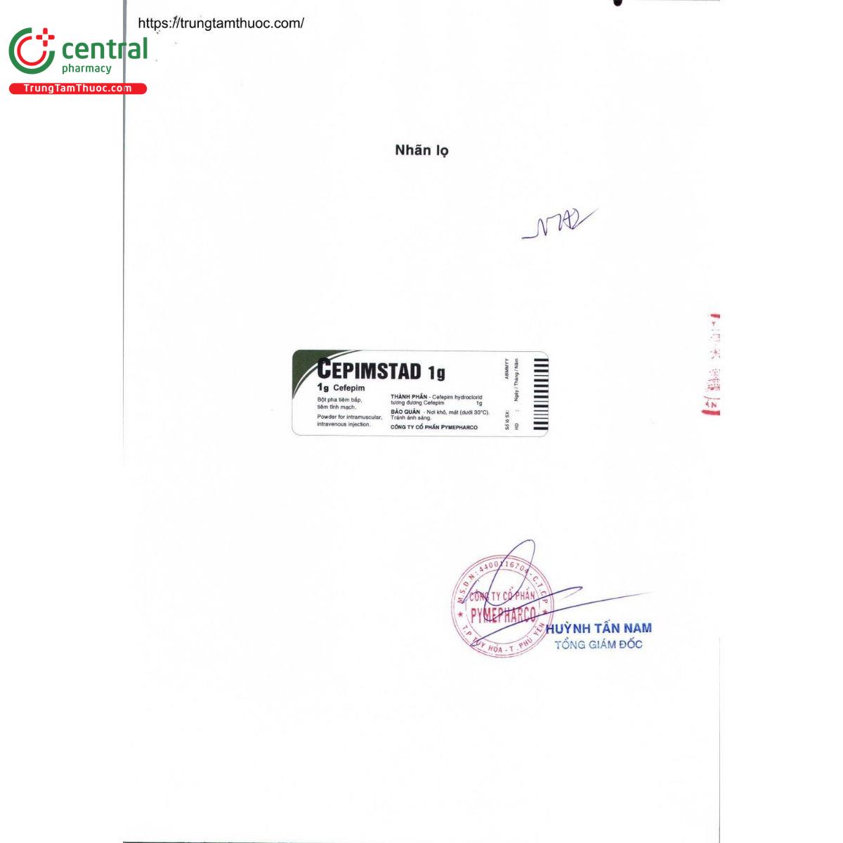 thuoc cepimstad 1g 3 D1550 thuoc cepimstad 1g 3 D1550