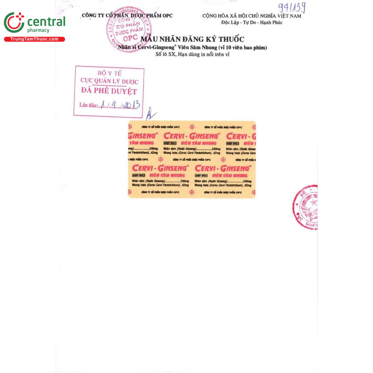 thuoc cervi ginseng vien sam nhung 3 D1076