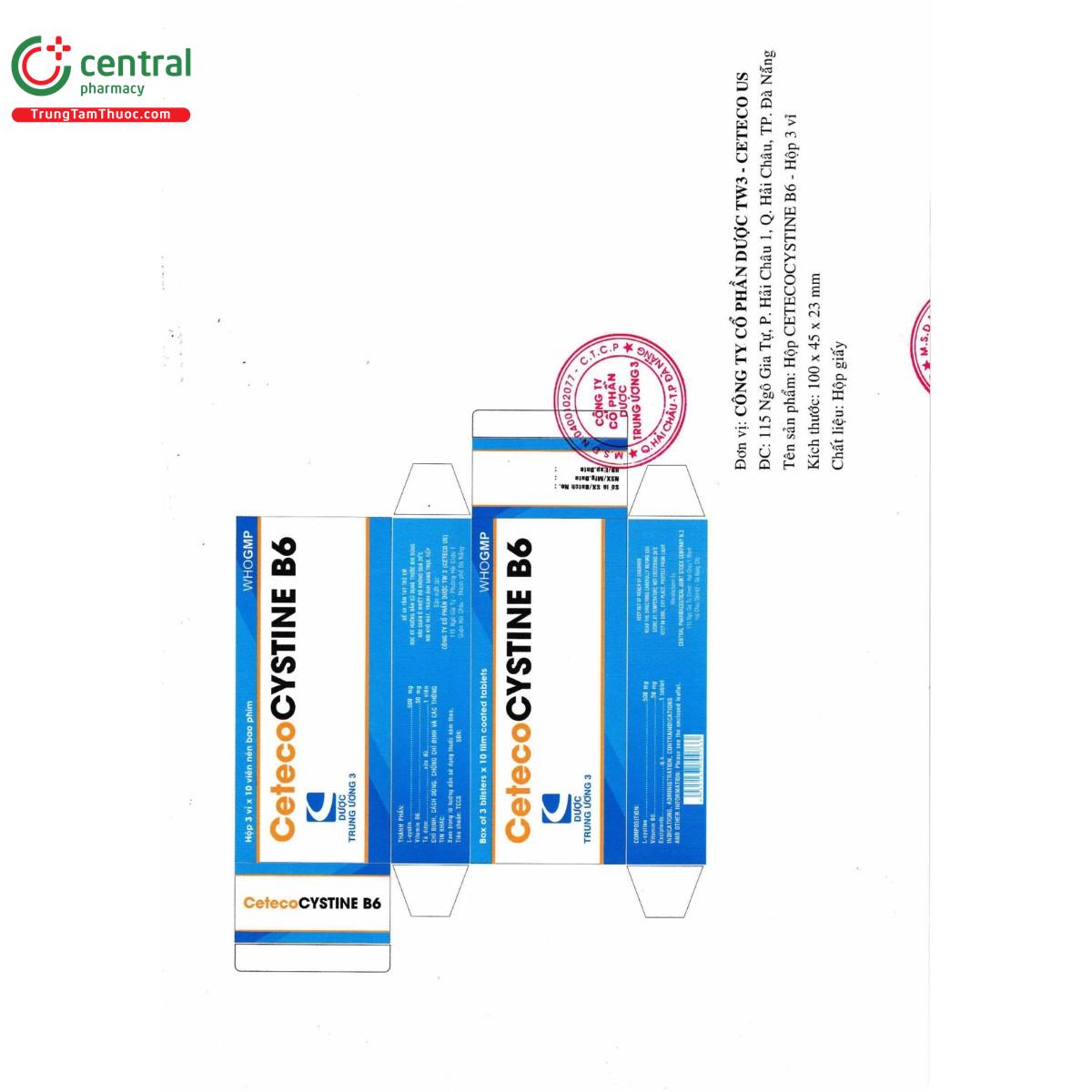 thuoc cetecocystine b6 500mg 50mg 4 B0652