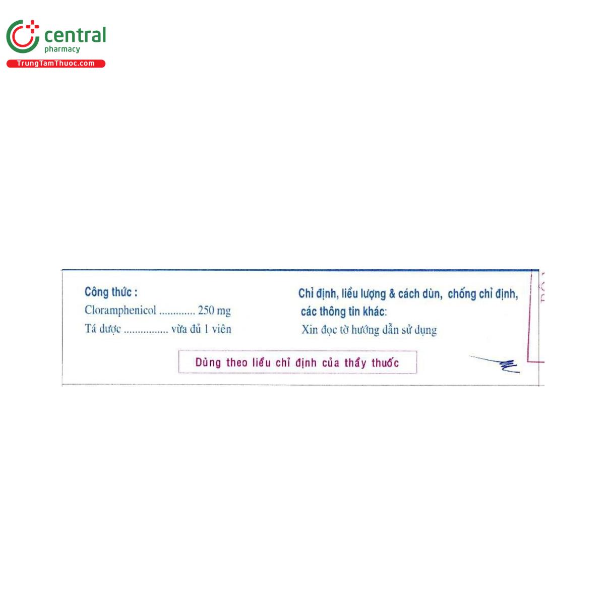 thuoc chloramphenicol 250mg mebiphar 3 H3454