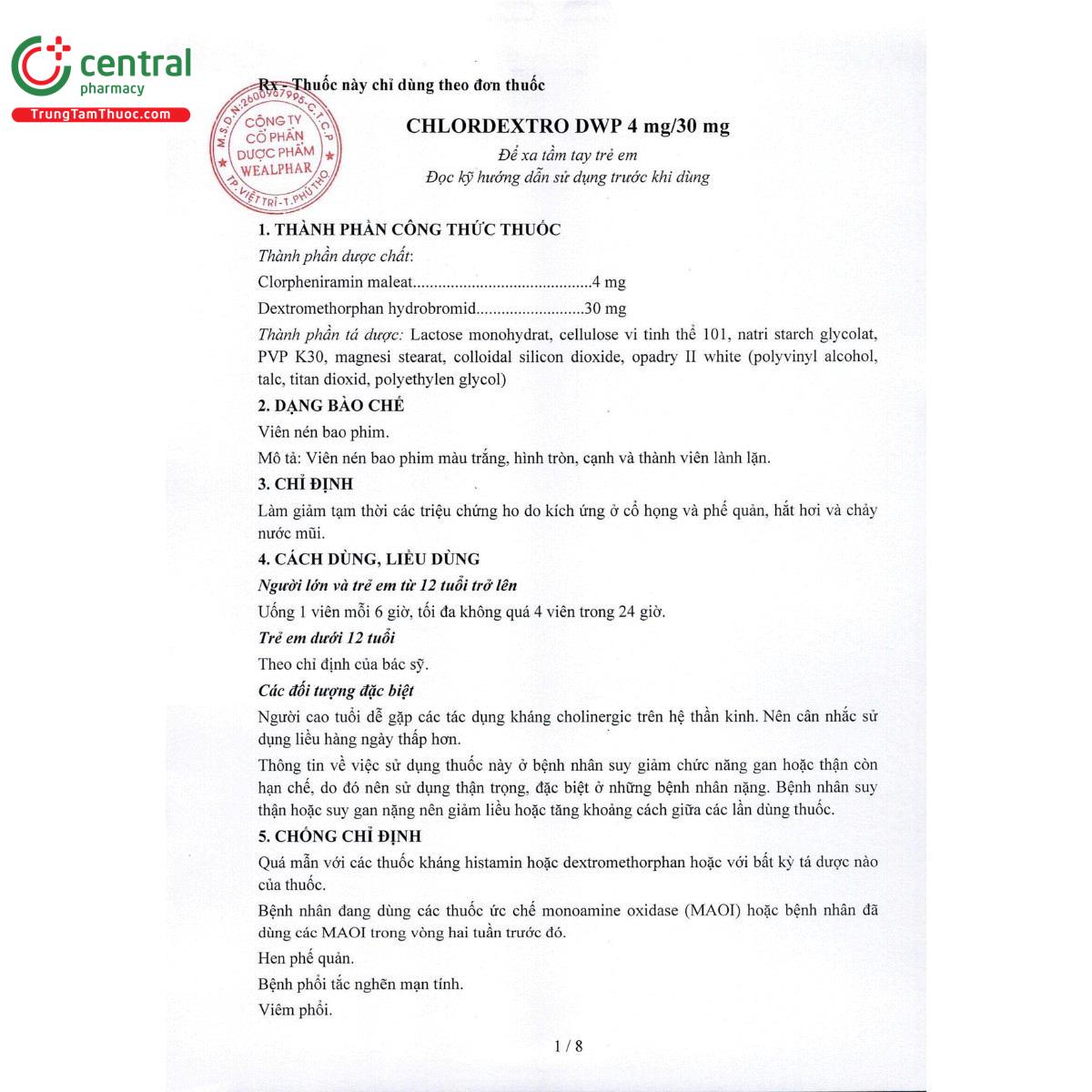 thuoc chlordextro dwp 4mg 30mg 3 P6707