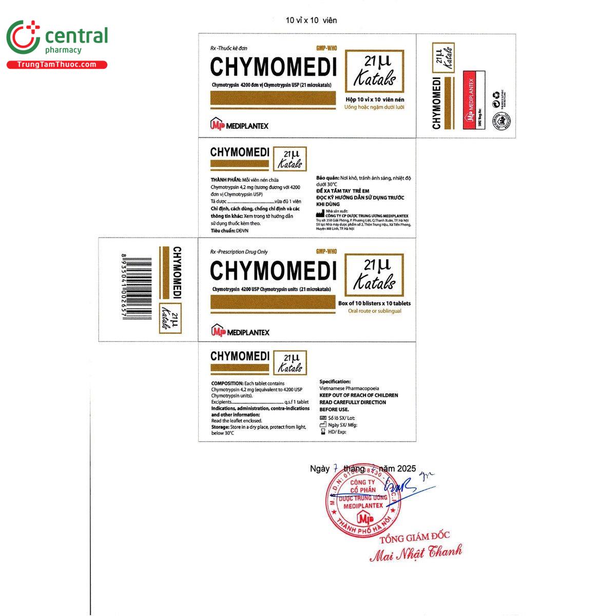 thuoc chymomedi 42mg 1 N5266 thuoc chymomedi 42mg 1 N5266