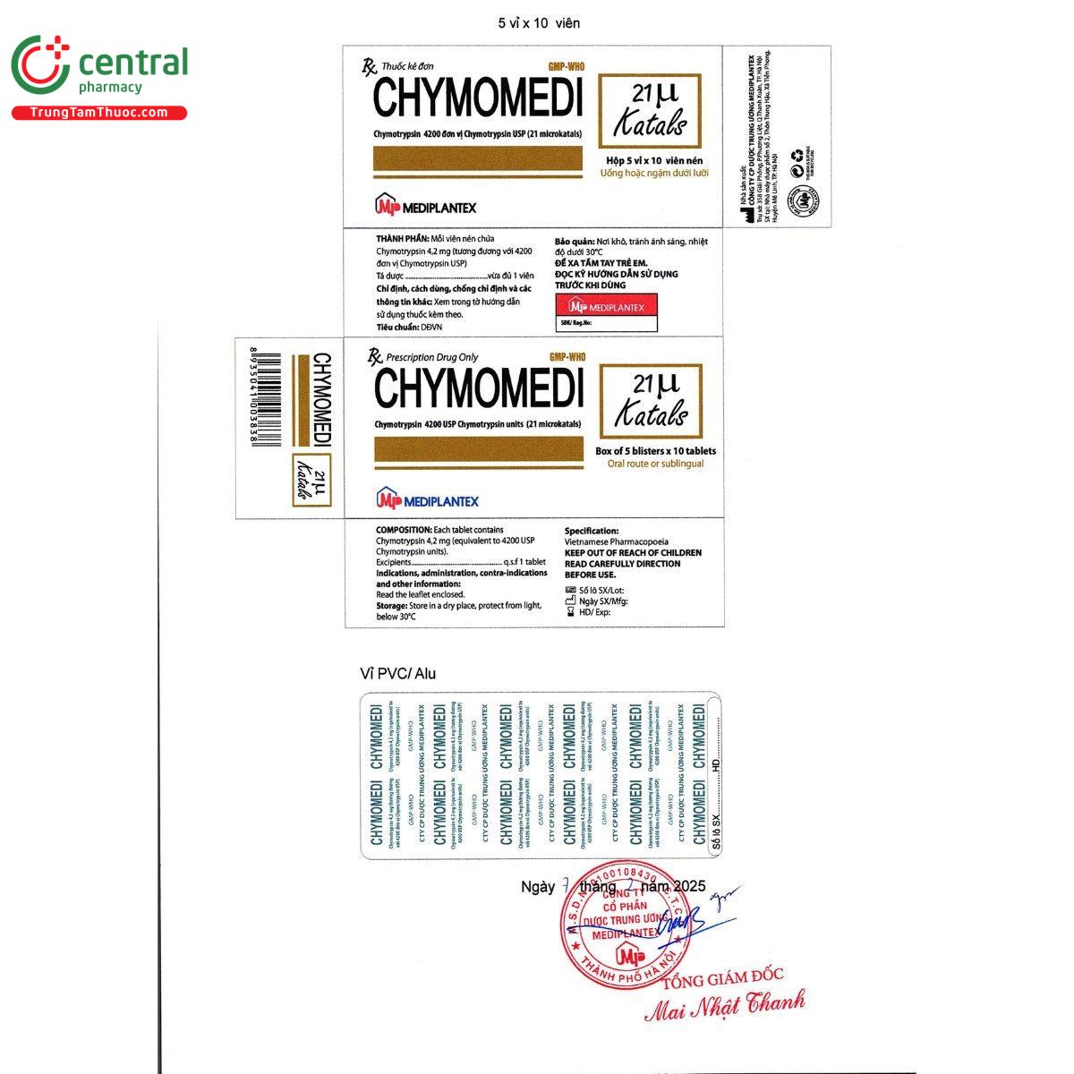 thuoc chymomedi 42mg 2 G2527 thuoc chymomedi 42mg 2 G2527