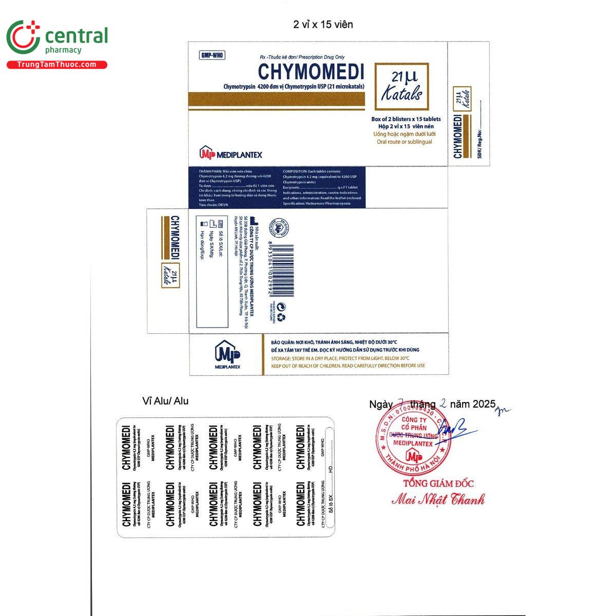 thuoc chymomedi 42mg 4 T8002 thuoc chymomedi 42mg 4 T8002