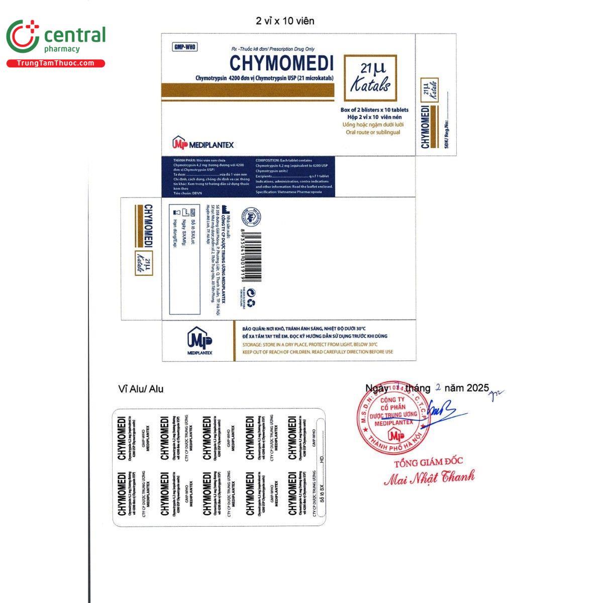 thuoc chymomedi 42mg 5 A0080 thuoc chymomedi 42mg 5 A0080