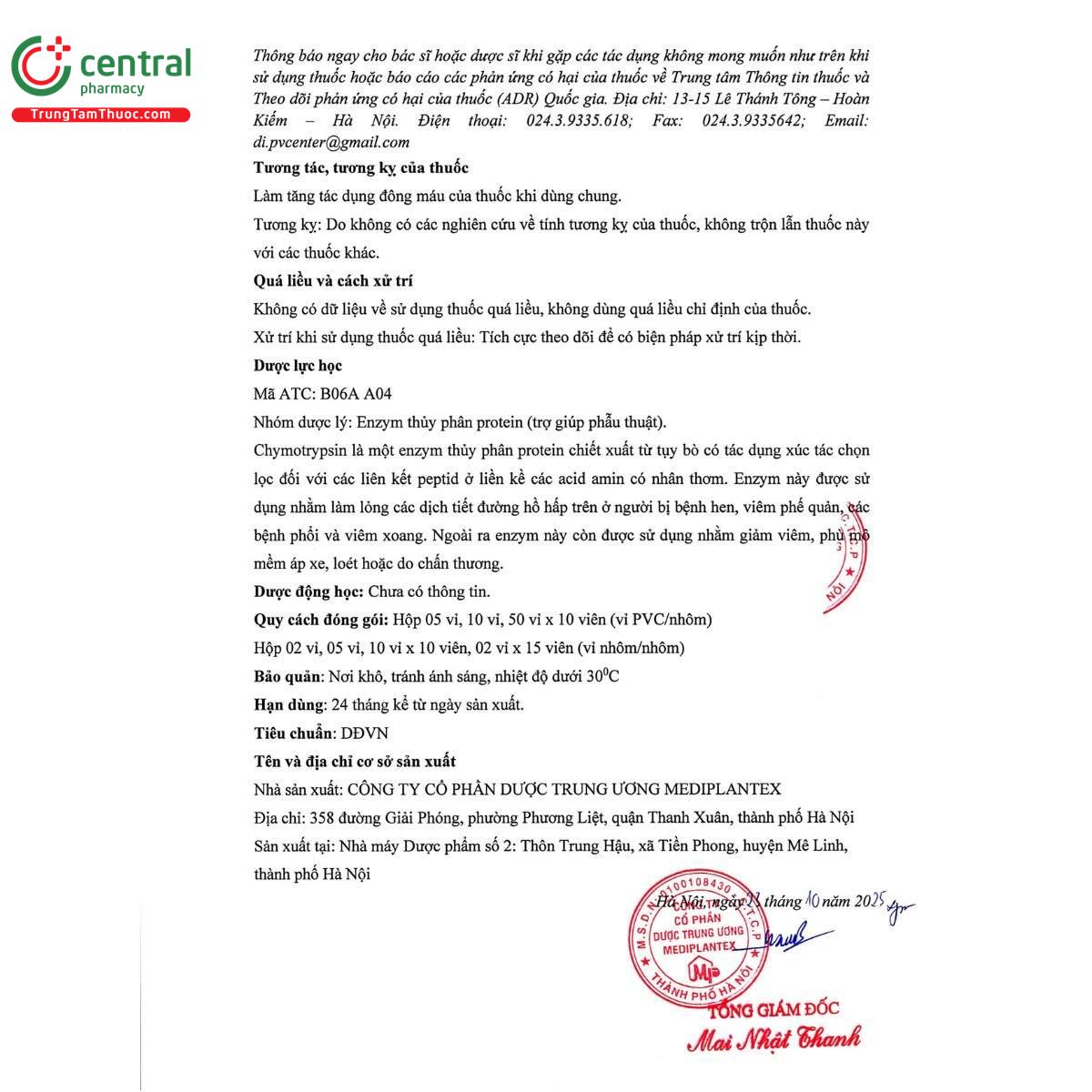 thuoc chymomedi 42mg 7 A0177 thuoc chymomedi 42mg 7 A0177