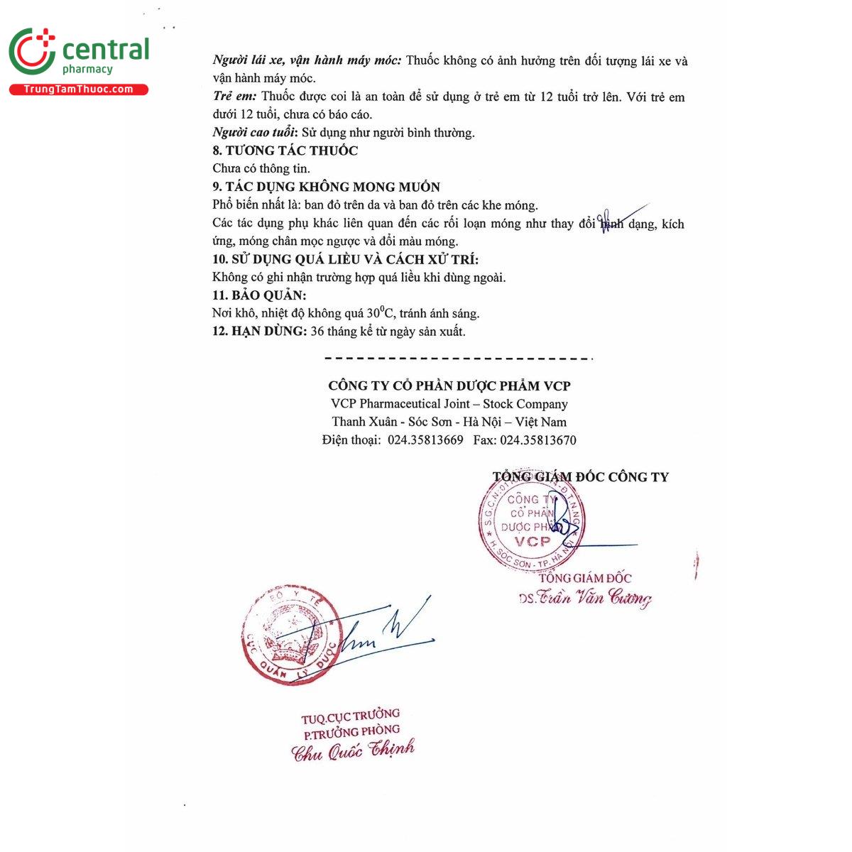 thuoc ciclopirox 8 vcp 12 K4316