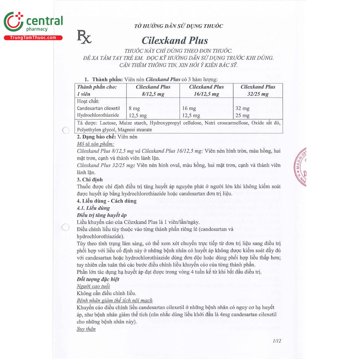 thuoc cilexkand plus 8 12 5mg 5 F2033 thuoc cilexkand plus 8 12 5mg 5 F2033