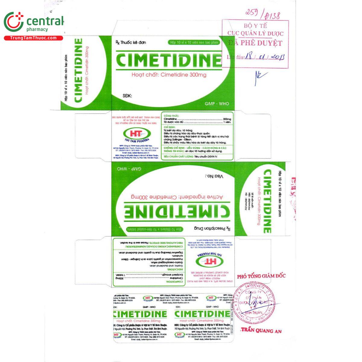 thuoc cimetidine 300mg phapharco 3 T7283 thuoc cimetidine 300mg phapharco 3 T7283