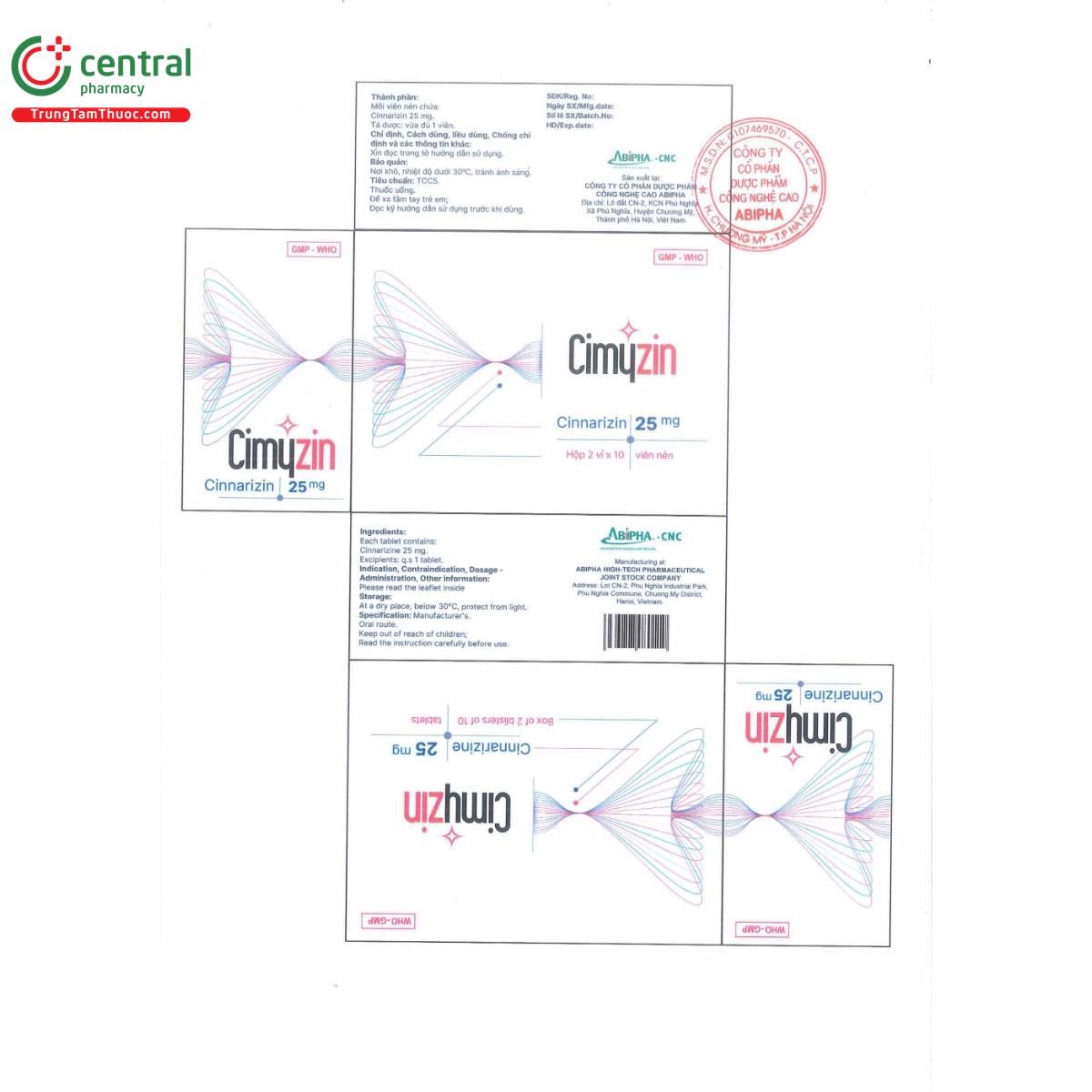 thuoc cimyzin 25mg 2 C0113 thuoc cimyzin 25mg 2 C0113