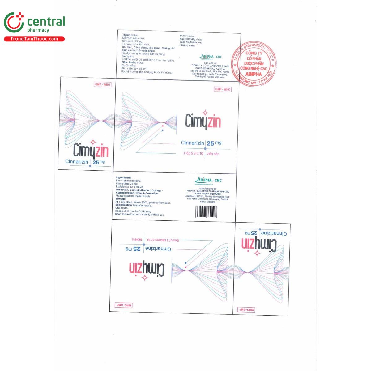 thuoc cimyzin 25mg 4 P6476 thuoc cimyzin 25mg 4 P6476