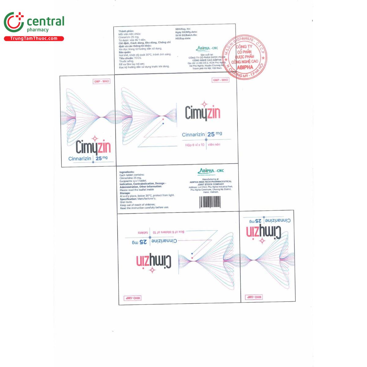 thuoc cimyzin 25mg 5 I3847 thuoc cimyzin 25mg 5 I3847