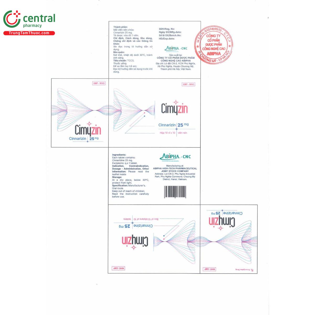 thuoc cimyzin 25mg 6 O6574 thuoc cimyzin 25mg 6 O6574