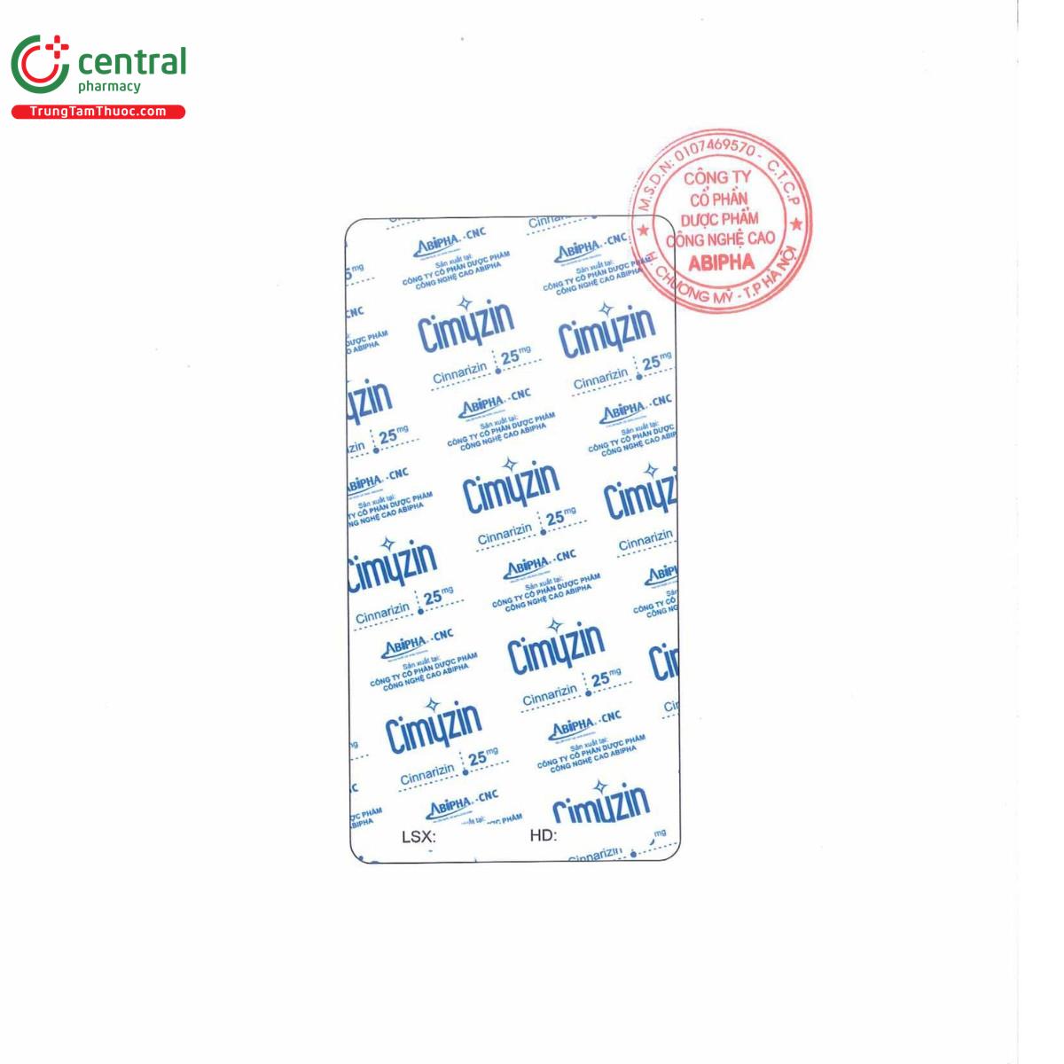thuoc cimyzin 25mg 7 H3835 thuoc cimyzin 25mg 7 H3835