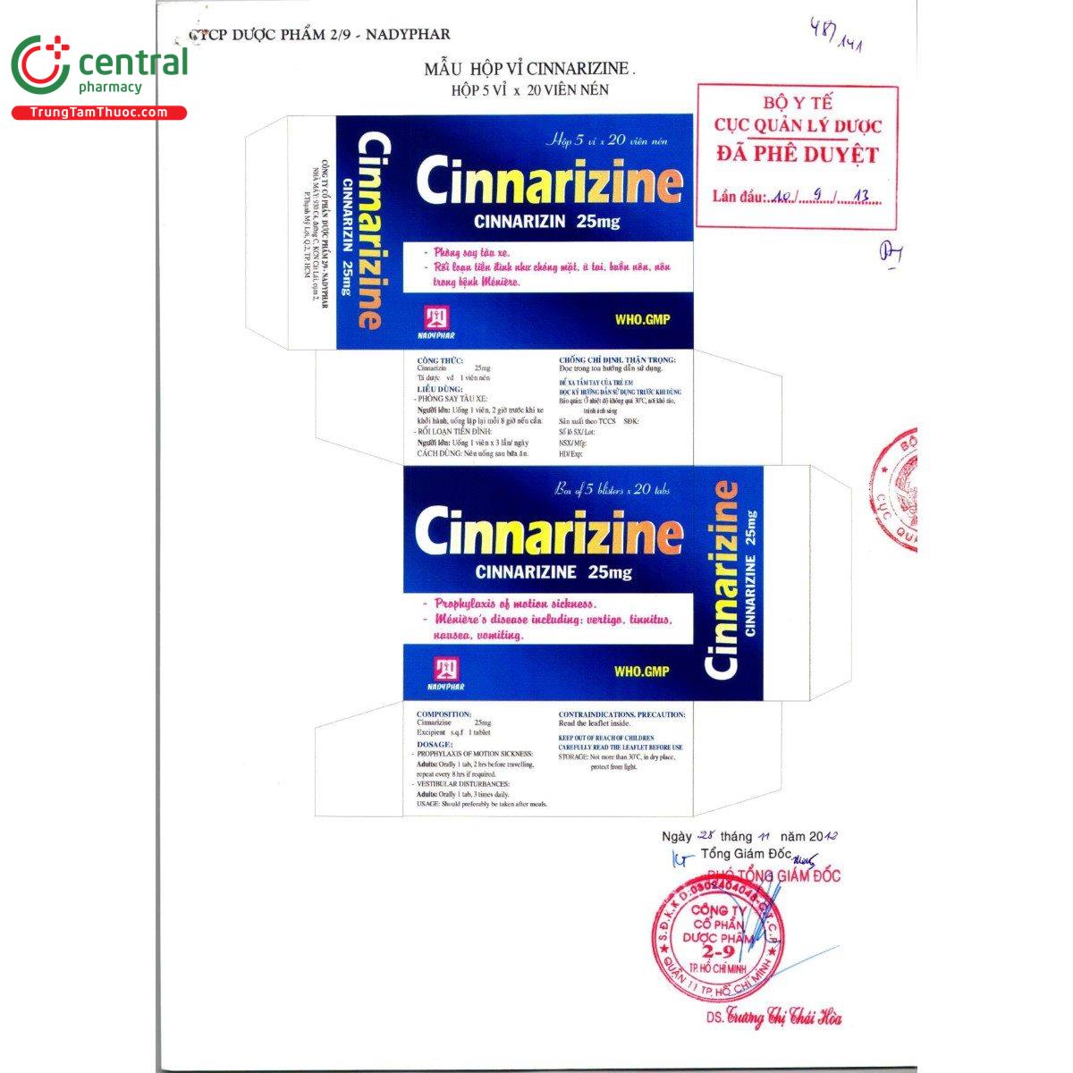 thuoc cinnarizine 25mg nadyphar 3 R7205 thuoc cinnarizine 25mg nadyphar 3 R7205