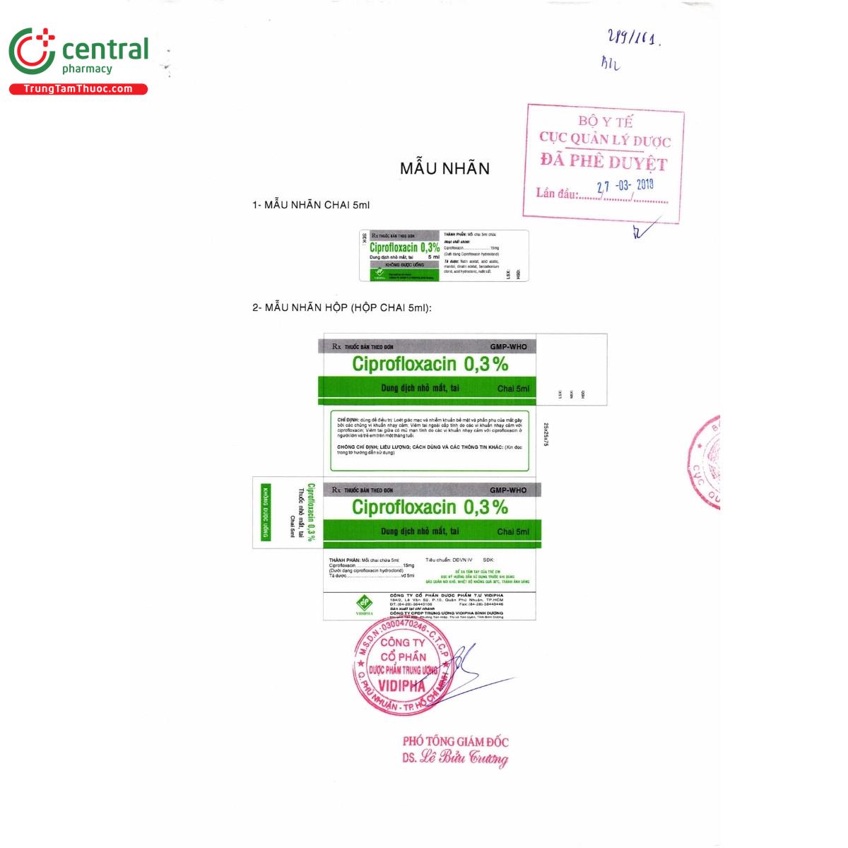 thuoc ciprofloxacin 0 3 vidipha 3 V8158 thuoc ciprofloxacin 0 3 vidipha 3 V8158
