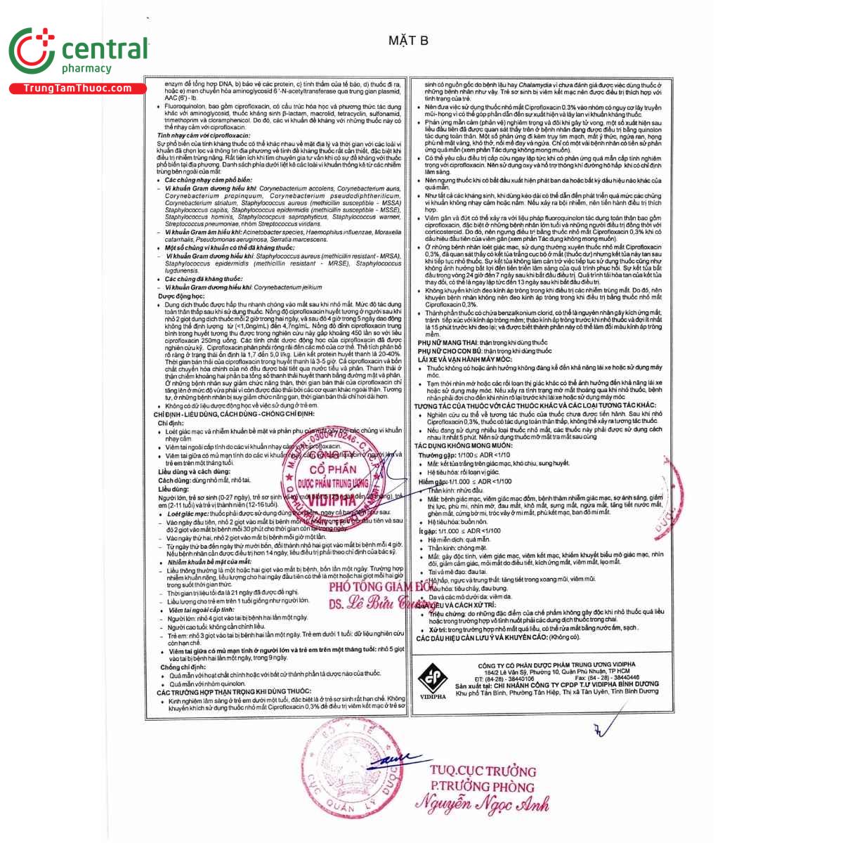 thuoc ciprofloxacin 0 3 vidipha 5 L4433 thuoc ciprofloxacin 0 3 vidipha 5 L4433